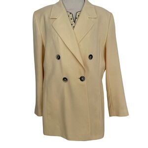 Vtg Jacques Vert 2pc Set Made in England Wool Blend Blazer & Polka Dot Blouse 10